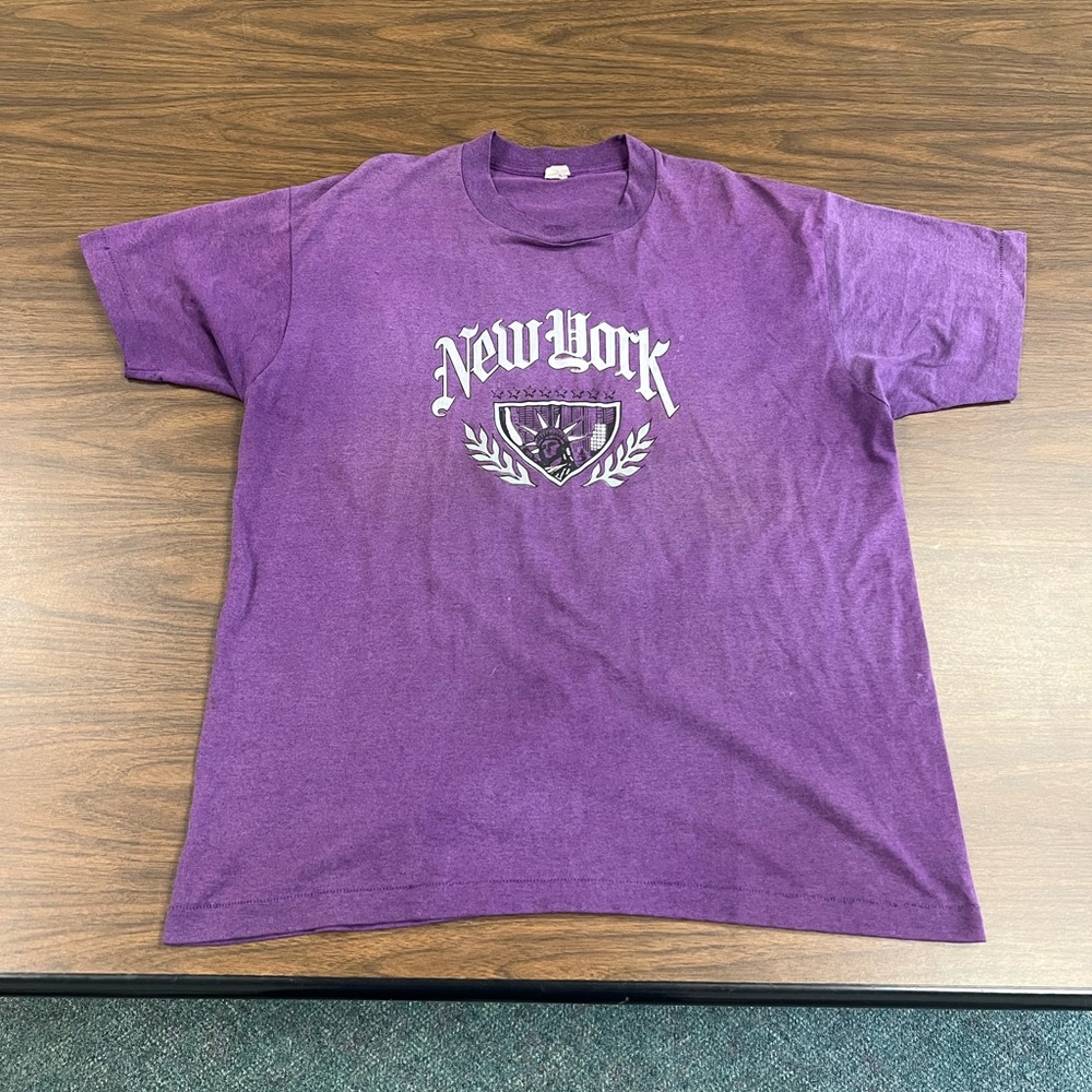 80s-90s Sun Faded Purple New York Souvenir Shirt